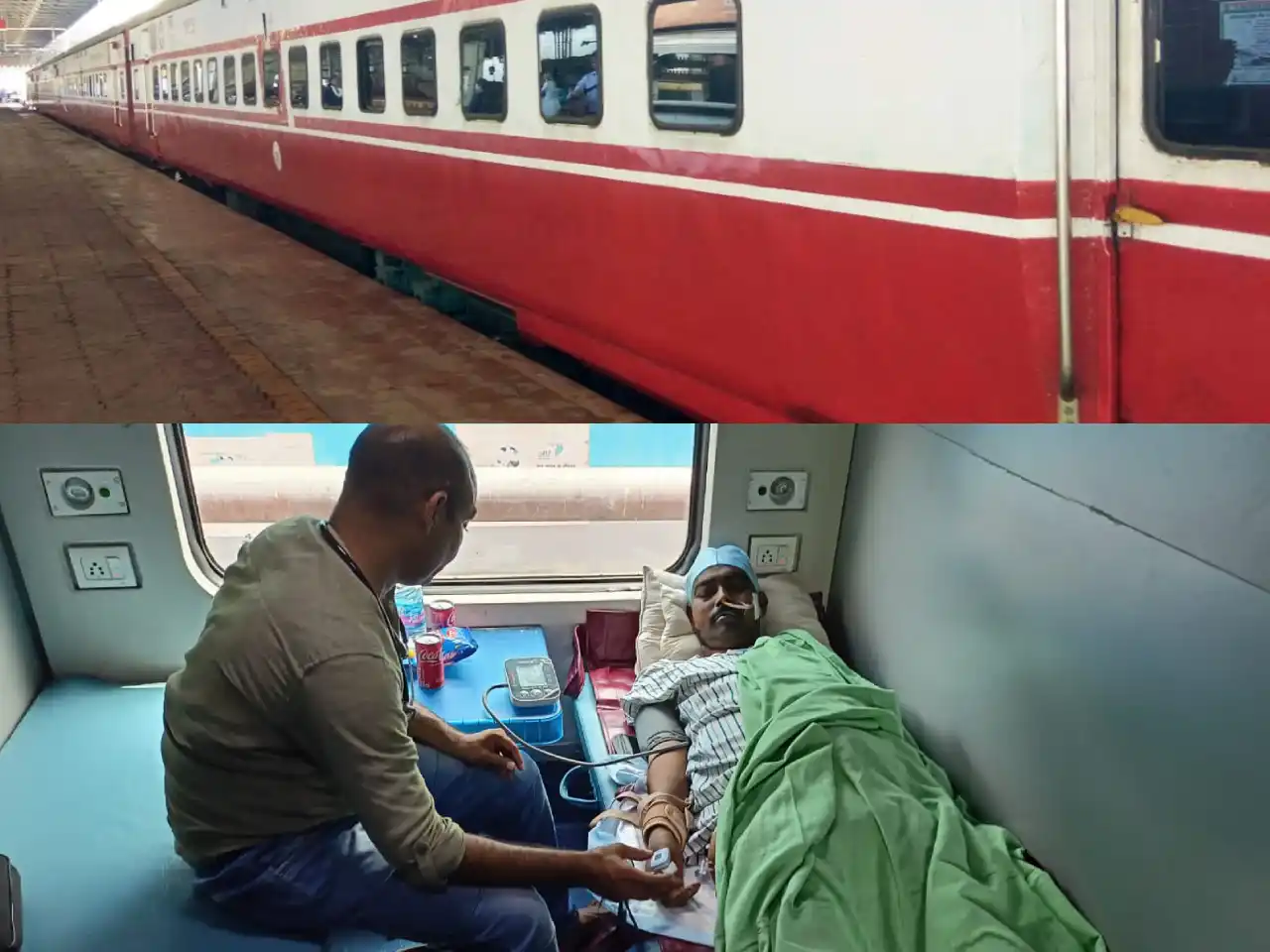 Train ambulance service for long distance patient transfer